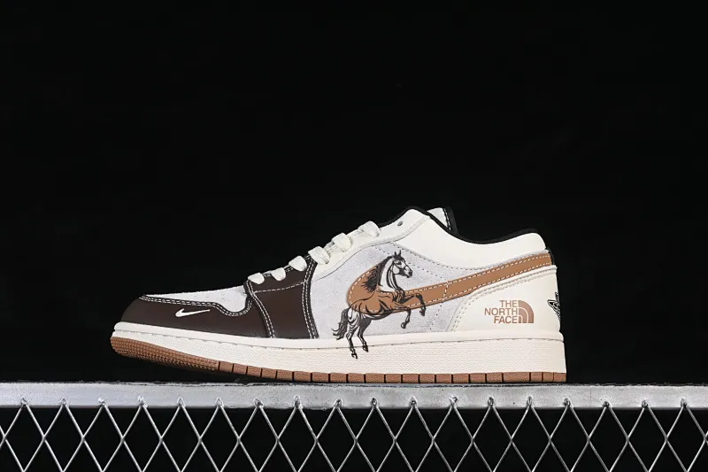 All categories Air Jordan Jordan series basketball shoes Air Jordan 1 Low High-end customized low-top sneakers Air Jordan 1 Low AJ1 Joe 1 North Face joint Year of the Horse limited high-end customized low-top retro basketball shoes XX2624-024